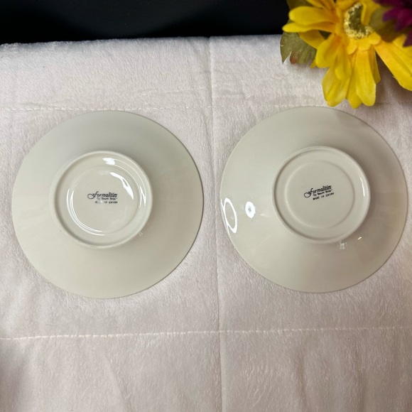 Set Of 2 Vintage Formalities By Baum Brothers Fruit Footed Cups & Saucer Set EVC - Picture 4 of 13